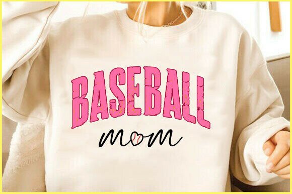 Baseball Mom SVG, Retro Baseball Mama