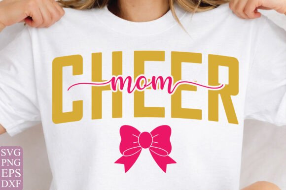 Cheer Mom SVG, Cheerleader Bow SVG PNG