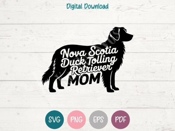 Duck Tolling Retriever Dog Mom SVG PNG