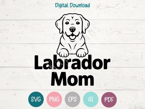 Labrador Mom SVG PNG EPS AI PDF