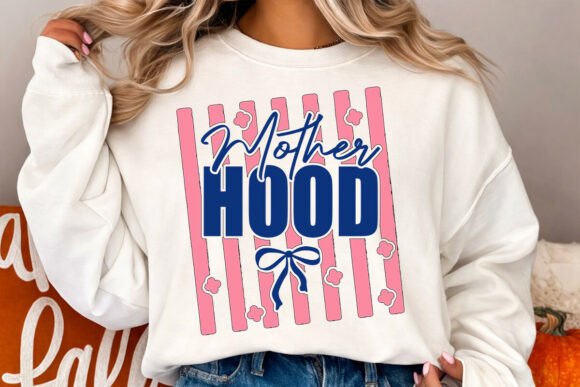 Motherhood SVG, Trendy Striped Mom SVG