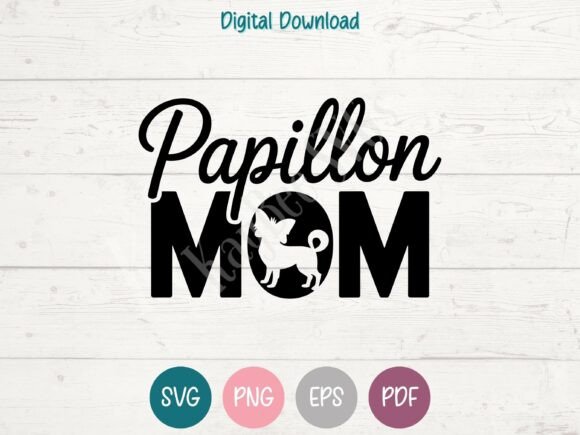 Papillon Mom SVG PNG EPS PDF Design