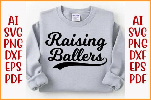 Raising Ballers Baseball Mom SVG, PNG