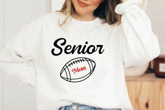 Senior Football Mom SVG T-shirt Design